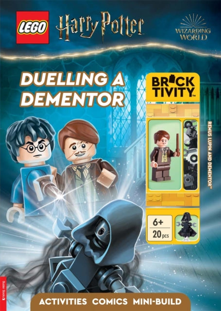 Book cover of: LEGO® Harry Potter™: Duelling a Dementor Activity Book (with Professor Remus Lupin minifigure and Dementor™ mini-build). By: LEGO®