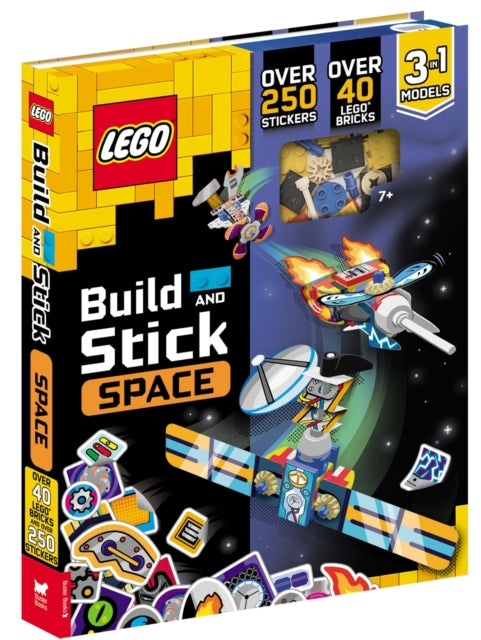 Book cover of: LEGO® Books: Build and Stick: Space (includes LEGO® bricks, book and over 250 stickers). By: LEGO®
