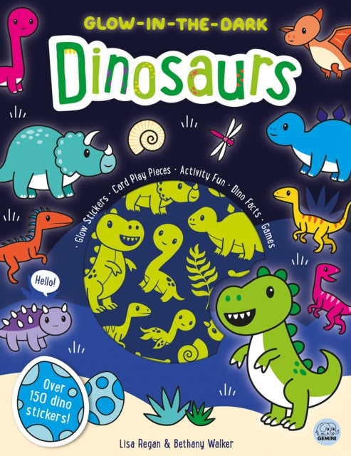 Book cover of: Glow-in-the-Dark Dinosaurs Sticker Activity Book