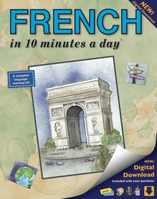 Book cover of: FRENCH in 10 minutes a day. By: Kristine Kershul