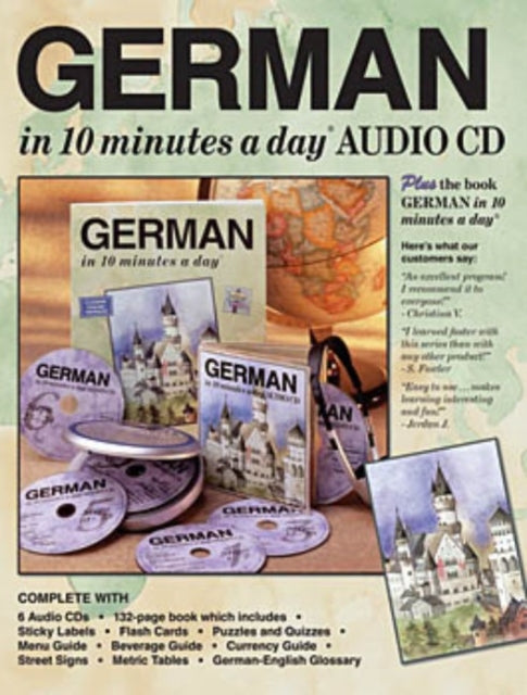 Book cover of: GERMAN in 10 minutes a day BOOK + AUDIO. By: Kristine K. Kershul
