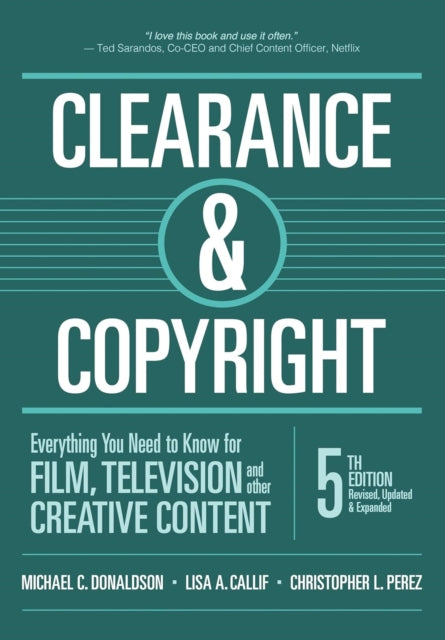 Book cover of: Clearance & Copyright. By: Michael C. Donaldson