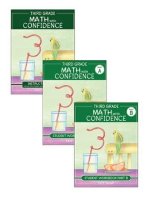 Book cover of: Third Grade Math with Confidence Complete Bundle. By: Kate Snow