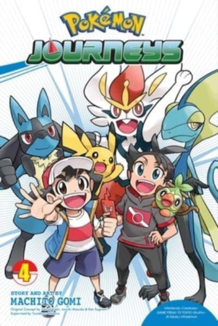 Book cover of: Pokemon Journeys, Vol. 4. By: Machito Gomi