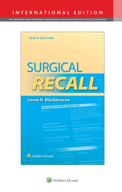 Surgical Recall 9781975212513 Lorne H. Blackbourne