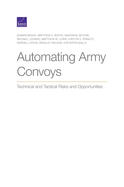 Book cover of: Automating Army Convoys. By: Shawn McKay
