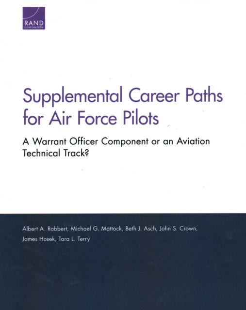 Book cover of: Supplemental Career Paths for Air Force Pilots. By: Albert A. Robbert