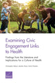 Book cover of: Examining Civic Engagement Links to Health. By: Christopher Nelson