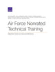 Book cover of: Air Force Nonrated Technical Training. By: Kathleen Reedy