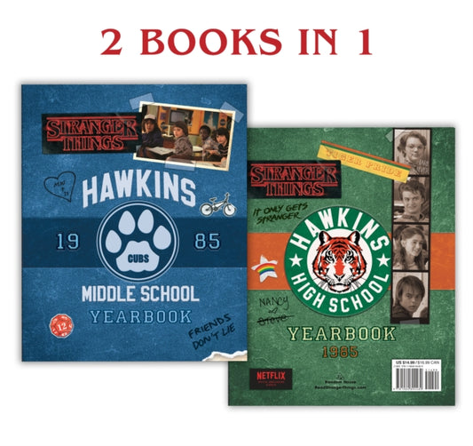 Book cover of: Hawkins Middle School Yearbook/Hawkins High School Yearbook (Stranger Things). By: Matthew J. Gilbert