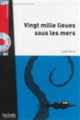 Book cover of: Vingt mille lieues sous les mers - Book + online audio. By: Jules Verne