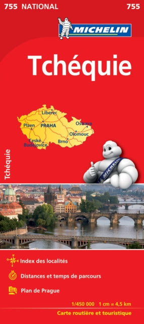 Book cover of: Czechia - Michelin National Map 755