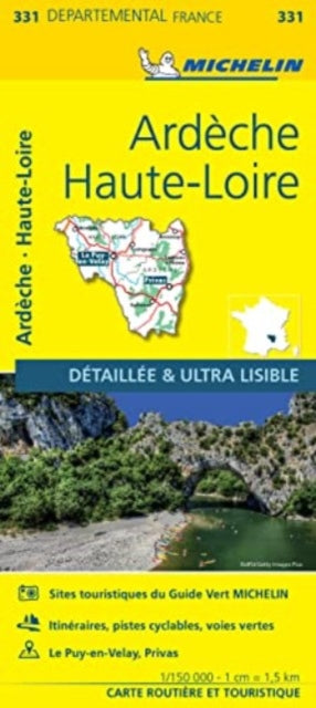 Book cover of: Ardeche, Haute-Loire - Michelin Local Map 331