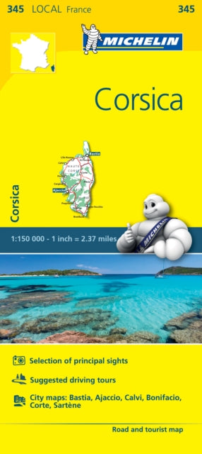 Book cover of: Corse-du-Sud, Haute-Corse - Michelin Local Map 345