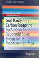 Book cover of: Grid Parity and Carbon Footprint. By: Ángel Arcos-Vargas