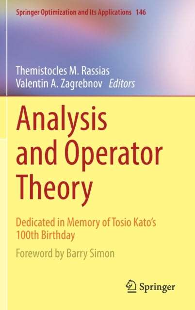 Book cover of: Analysis and Operator Theory. By: Themistocles M. Rassias