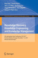 Book cover of: Knowledge Discovery, Knowledge Engineering and Knowledge Management. By: Ana Fred