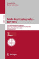 Book cover of: Public-Key Cryptography – PKC 2019. By: Dongdai Lin