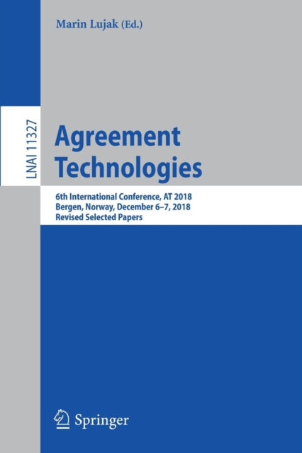Book cover of: Agreement Technologies. By: Marin Lujak