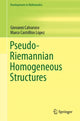 Book cover of: Pseudo-Riemannian Homogeneous Structures. By: Giovanni Calvaruso