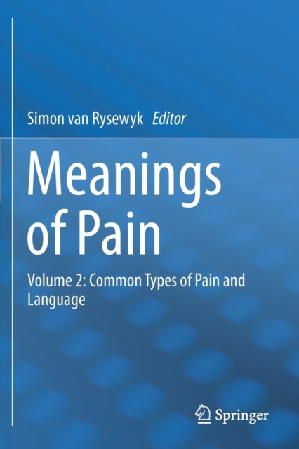 Book cover of: Meanings of Pain. By: Simon van Rysewyk