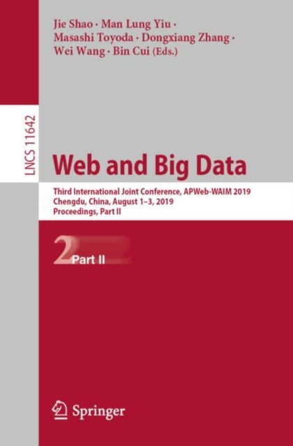 Book cover of: Web and Big Data. By: Jie Shao