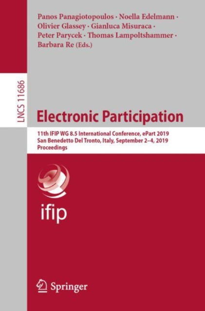 Book cover of: Electronic Participation. By: Panos Panagiotopoulos