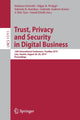 Book cover of: Trust, Privacy and Security in Digital Business. By: Stefanos Gritzalis
