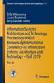 Book cover of: Information Systems Architecture and Technology: Proceedings of 40th Anniversary International Conference on Information Systems Architecture and Technology – ISAT 2019. By: Zofia Wilimowska