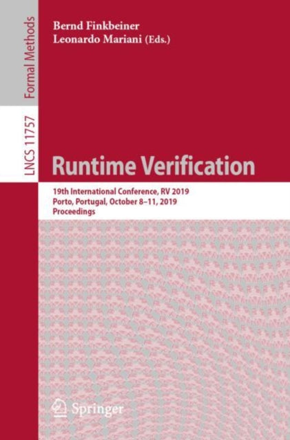 Book cover of: Runtime Verification. By: Bernd Finkbeiner