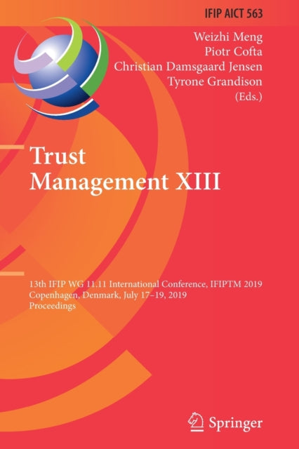 Book cover of: Trust Management XIII. By: Weizhi Meng
