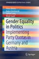 Book cover of: Gender Equality in Politics. By: Petra Ahrens