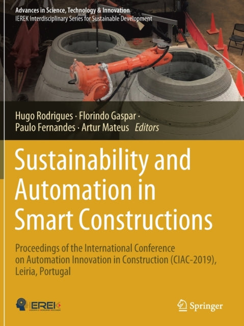 Book cover of: Sustainability and Automation in Smart Constructions. By: Hugo Rodrigues