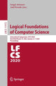 Book cover of: Logical Foundations of Computer Science. By: Sergei Artemov