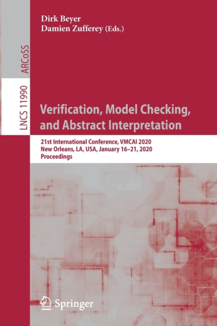 Book cover of: Verification, Model Checking, and Abstract Interpretation. By: Dirk Beyer