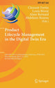 Book cover of: Product Lifecycle Management in the Digital Twin Era. By: Clement Fortin