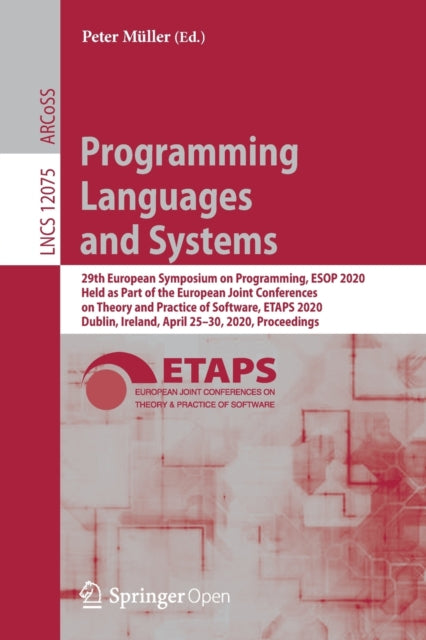 Book cover of: Programming Languages and Systems. By: Peter Müller