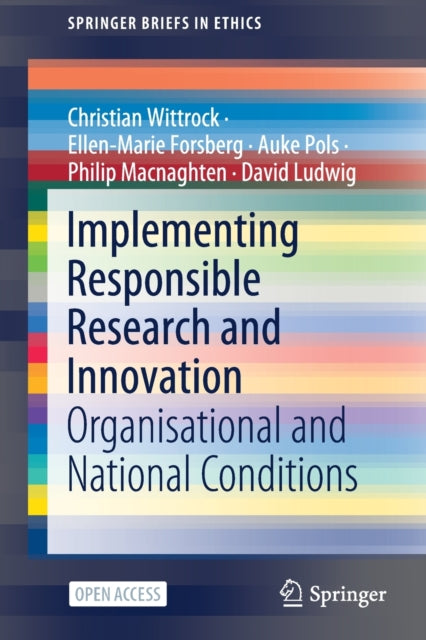 Book cover of: Implementing Responsible Research and Innovation. By: Christian Wittrock