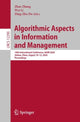 Book cover of: Algorithmic Aspects in Information and Management. By: Zhao Zhang