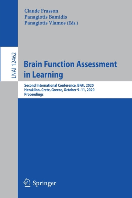 Book cover of: Brain Function Assessment in Learning. By: Claude Frasson