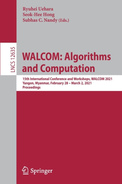 Book cover of: WALCOM: Algorithms and Computation. By: Ryuhei Uehara