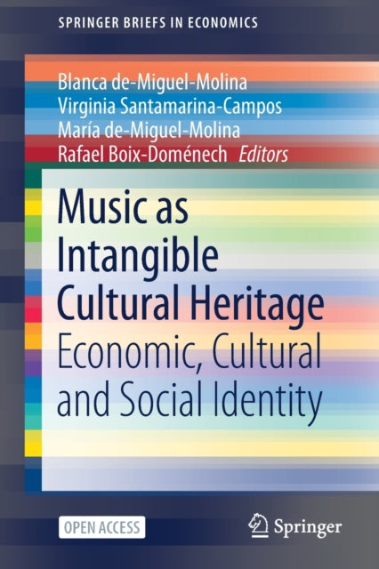 Book cover of: Music as Intangible Cultural Heritage. By: Blanca de-Miguel-Molina