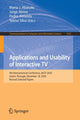 Book cover of: Applications and Usability of Interactive TV. By: María J. Abásolo