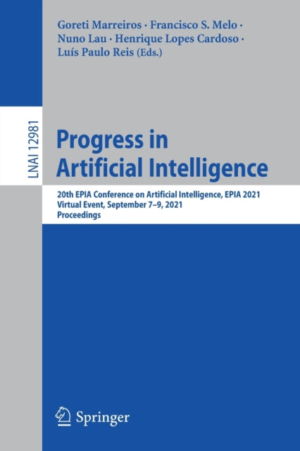 Book cover of: Progress in Artificial Intelligence. By: Goreti Marreiros