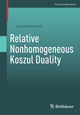 Book cover of: Relative Nonhomogeneous Koszul Duality. By: Leonid Positselski