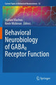 Book cover of: Behavioral Neurobiology of GABAB Receptor Function. By: Styliani Vlachou