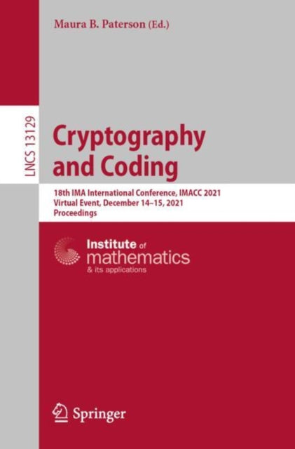 Book cover of: Cryptography and Coding. By: Maura B. Paterson