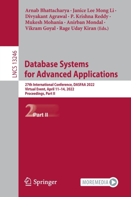 Book cover of: Database Systems for Advanced Applications. By: Steven F. Barrett