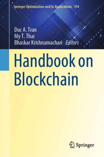 Book cover of: Handbook on Blockchain. By: Duc A. Tran
