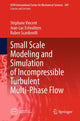 Book cover of: Small Scale Modeling and Simulation of Incompressible Turbulent Multi-Phase Flow. By: Stéphane Vincent